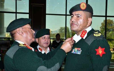  प्रधानसेनापतिद्वारा उपरथी जिसीलाई दर्ज्यानी चिह्न प्रदान 